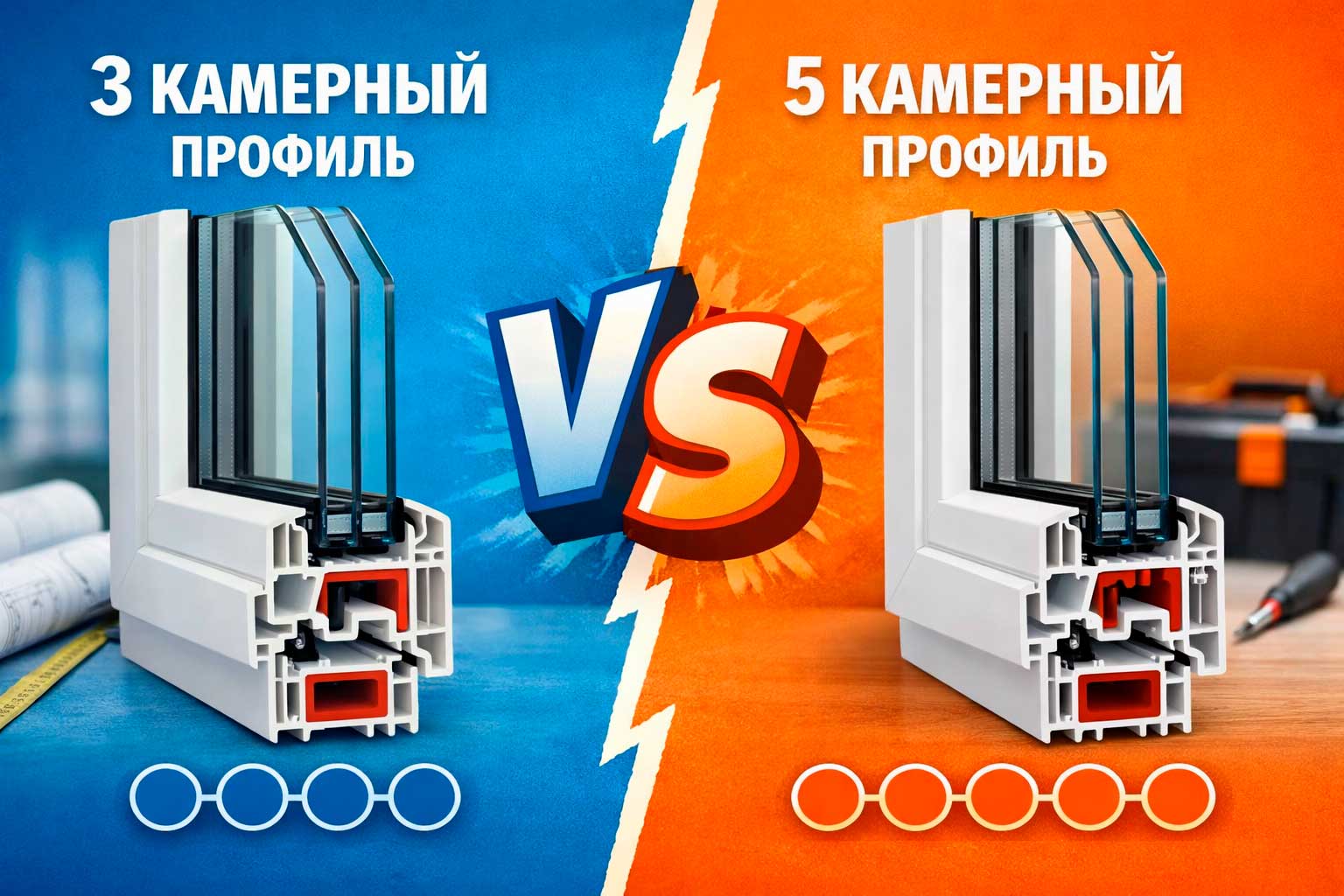 3 или 5 камер в пластиковых окнах — есть ли разница и что лучше выбрать?
