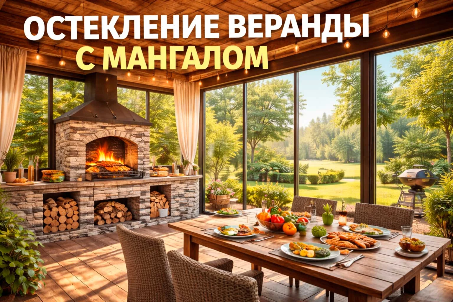 Остекление веранды с мангалом — можно ли и насколько это безопасно?