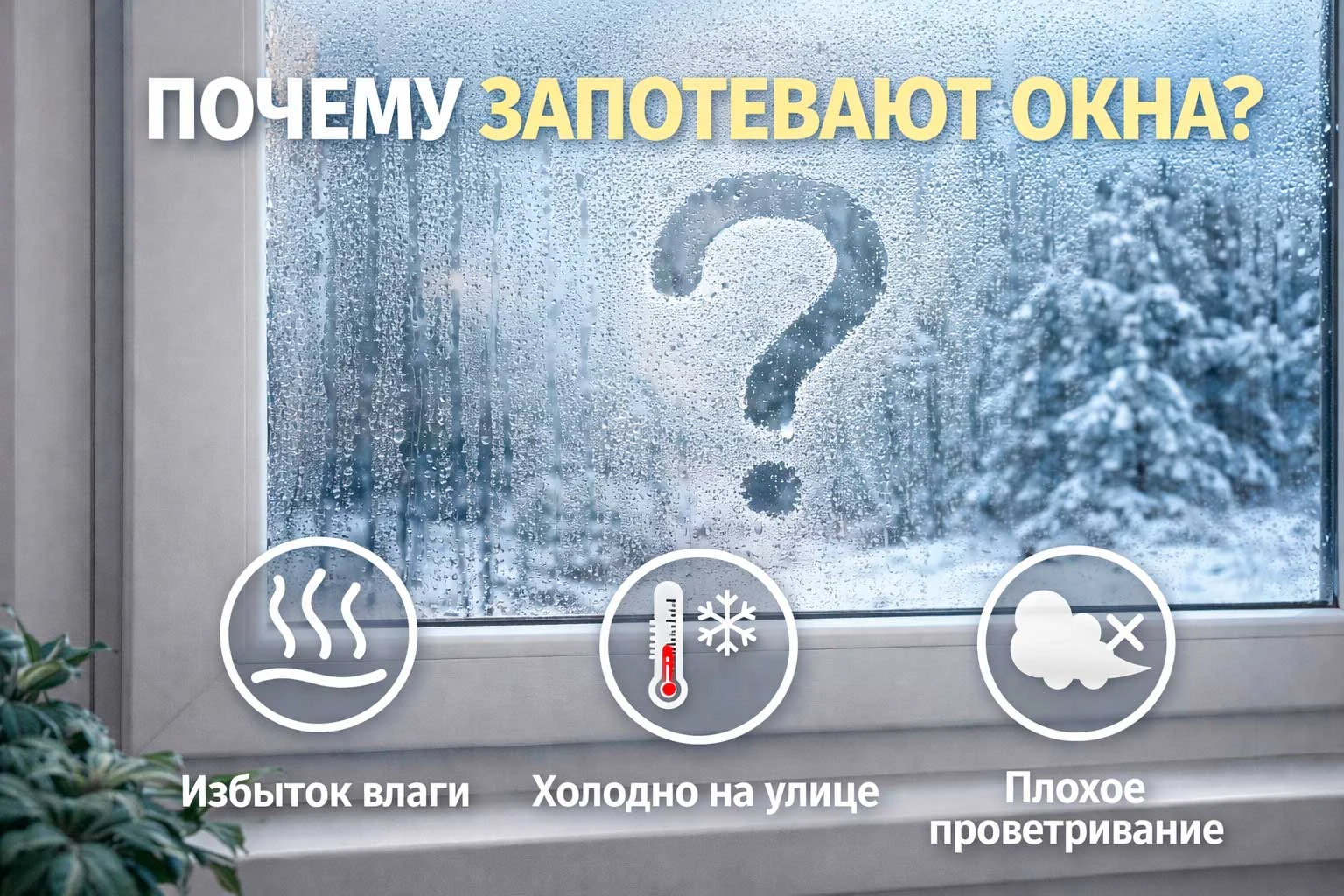 Почему запотевают окна — основные причины и способы решения