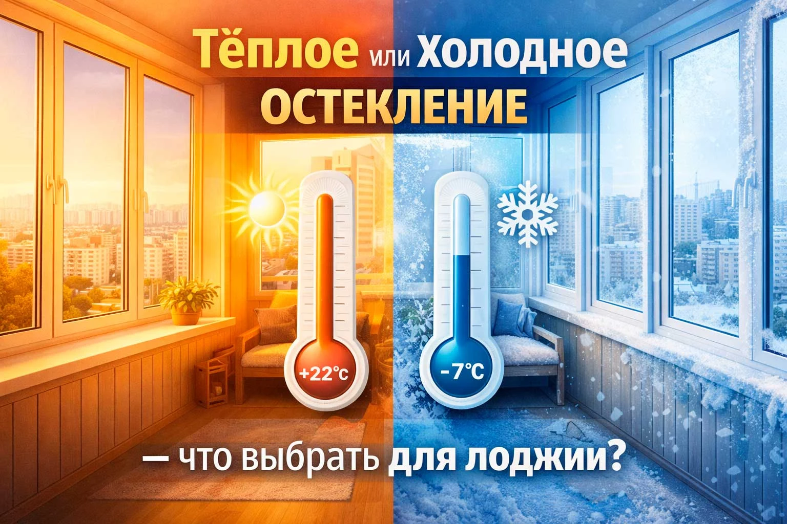 Тёплое или холодное остекление — что выбрать для лоджии?