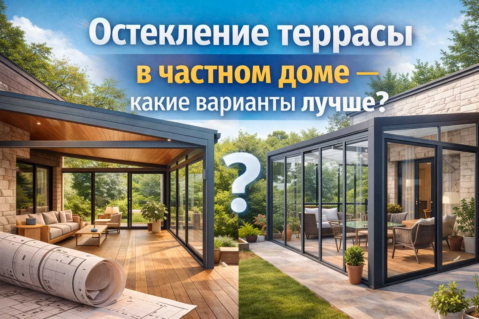Остекление террасы в частном доме — какие варианты лучше